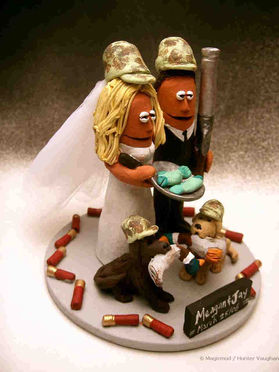 Fishing and Hunting Wedding Cake Topper